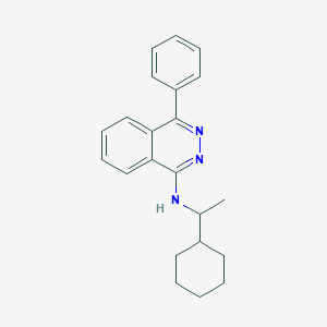 molecular formula C22H25N3 B1254946 (R)-1-(1-cyclohexylethylamino)-4-phenylphthalazine CAS No. 149549-14-4