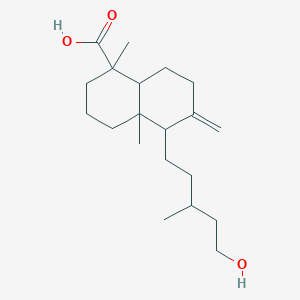 molecular formula C20H34O3 B1254948 5-(5-hydroxy-3-methylpentyl)-1,4a-dimethyl-6-methylidene-3,4,5,7,8,8a-hexahydro-2H-naphthalene-1-carboxylic acid 