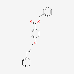 molecular formula C23H20O3 B12549494 Benzyl 4-[(3-phenylprop-2-en-1-yl)oxy]benzoate CAS No. 143827-71-8