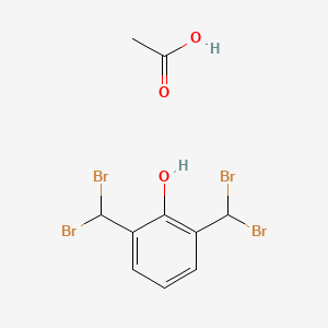 molecular formula C10H10Br4O3 B12549501 Acetic acid--2,6-bis(dibromomethyl)phenol (1/1) CAS No. 176243-28-0
