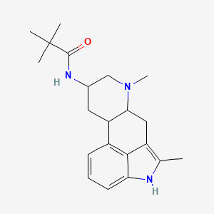 molecular formula C21H29N3O B1254957 N-(5,7-dimethyl-6,6a,8,9,10,10a-hexahydro-4H-indolo[4,3-fg]quinolin-9-yl)-2,2-dimethylpropanamide 
