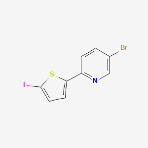 molecular formula C9H5BrINS B12549584 5-Bromo-2-(5-iodothiophen-2-yl)pyridine CAS No. 183619-10-5
