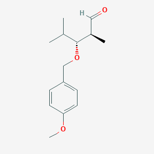 molecular formula C15H22O3 B12549606 Pentanal, 3-[(4-methoxyphenyl)methoxy]-2,4-dimethyl-, (2S,3R)- CAS No. 162255-37-0