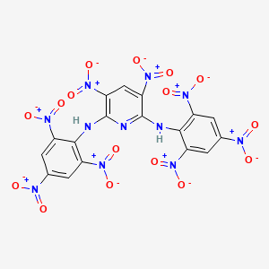 molecular formula C17H7N11O16 B1254963 2,6-Bis(picrylamino)-3,5-dinitropyridine CAS No. 38082-89-2