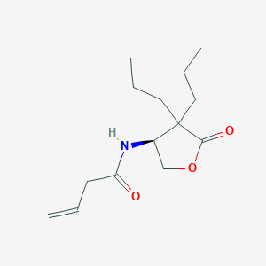 molecular formula C14H23NO3 B12549642 N-[(3S)-5-oxo-4,4-dipropyloxolan-3-yl]but-3-enamide CAS No. 669705-02-6