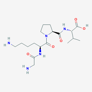 molecular formula C18H33N5O5 B12549646 Glycyl-L-lysyl-L-prolyl-L-valine CAS No. 154486-02-9