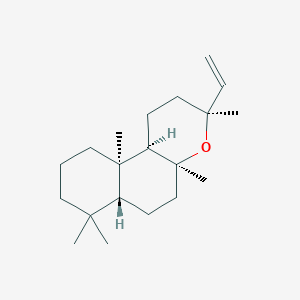 molecular formula C20H34O B1254969 (3S,4aS,6aR,10aR,10bR)-3-ethenyl-3,4a,7,7,10a-pentamethyl-2,5,6,6a,8,9,10,10b-octahydro-1H-benzo[f]chromene 