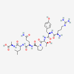 molecular formula C38H61N11O11 B12549696 N~5~-(Diaminomethylidene)-D-ornithyl-D-tyrosyl-D-threonyl-D-prolyl-D-glutaminyl-D-leucyl-D-alanine CAS No. 868844-69-3