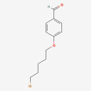molecular formula C12H15BrO2 B12549706 4-(5-Bromopentyloxy)benzaldehyde CAS No. 143773-71-1