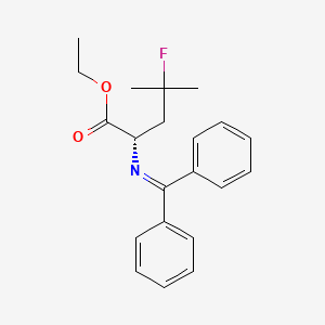 molecular formula C21H24FNO2 B12549713 ethyl (2S)-2-(benzhydrylideneamino)-4-fluoro-4-methylpentanoate CAS No. 848949-86-0