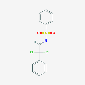 molecular formula C14H11Cl2NO2S B12549800 N-(2,2-Dichloro-2-phenylethylidene)benzenesulfonamide CAS No. 147116-69-6