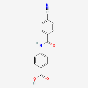 molecular formula C15H10N2O3 B12549803 Benzoic acid, 4-[(4-cyanobenzoyl)amino]- CAS No. 143330-23-8