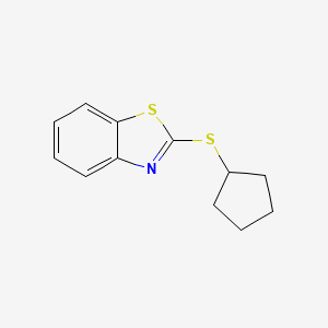 molecular formula C12H13NS2 B12549809 2-(Cyclopentylsulfanyl)-1,3-benzothiazole CAS No. 156050-11-2