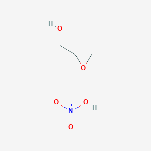 molecular formula C3H7NO5 B12549873 Nitric acid--(oxiran-2-yl)methanol (1/1) CAS No. 143572-64-9