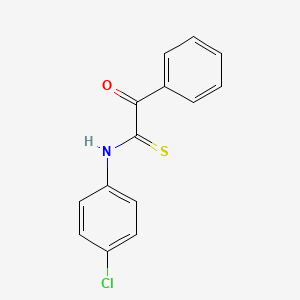 molecular formula C14H10ClNOS B12549886 N-(4-Chlorophenyl)-alpha-oxobenzenethioacetamide 