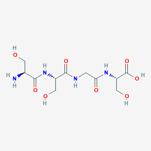 molecular formula C11H20N4O8 B12549887 L-Seryl-L-serylglycyl-L-serine CAS No. 672309-86-3