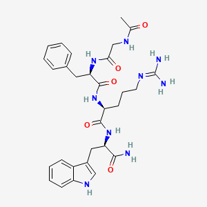 molecular formula C30H39N9O5 B12549914 N-Acetylglycyl-D-phenylalanyl-N~5~-(diaminomethylidene)-L-ornithyl-D-tryptophanamide CAS No. 183238-34-8