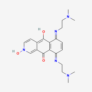 molecular formula C21H27N5O3 B12549934 Benz(g)isoquinoline-5,10-dione, 6,9-bis((2-(dimethylamino)ethyl)amino)-, 2-oxide CAS No. 145047-56-9