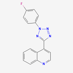 molecular formula C16H10FN5 B1254994 4-[2-(4-Fluorophenyl)-5-tetrazolyl]quinoline 