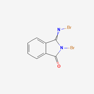 molecular formula C8H4Br2N2O B12550030 N-(2-Bromo-3-oxo-2,3-dihydro-1H-isoindol-1-ylidene)hypobromous amide CAS No. 142337-34-6