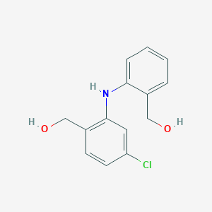 molecular formula C14H14ClNO2 B12550035 {4-Chloro-2-[2-(hydroxymethyl)anilino]phenyl}methanol CAS No. 146664-23-5