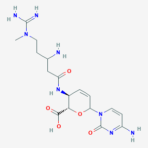 (2S,3S)-3-[[3-amino-5-[carbamimidoyl(methyl)amino]pentanoyl]amino]-6-(4-amino-2-oxopyrimidin-1-yl)-3,6-dihydro-2H-pyran-2-carboxylic acid