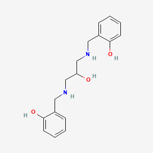 molecular formula C17H22N2O3 B12550086 Phenol, 2,2'-[(2-hydroxy-1,3-propanediyl)bis(iminomethylene)]bis- CAS No. 145522-01-6