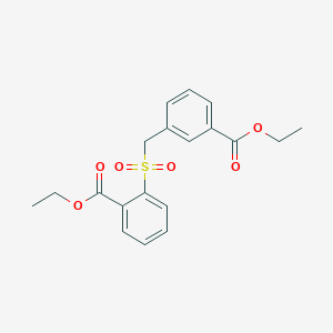 molecular formula C19H20O6S B12550104 Ethyl 2-{[3-(ethoxycarbonyl)phenyl]methanesulfonyl}benzoate CAS No. 143427-41-2