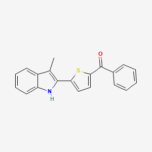 molecular formula C20H15NOS B12550145 [5-(3-Methyl-1H-indol-2-yl)thiophen-2-yl](phenyl)methanone CAS No. 667906-92-5