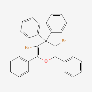 molecular formula C29H20Br2O B12550191 3,5-Dibromo-2,4,4,6-tetraphenyl-4H-pyran CAS No. 142115-65-9