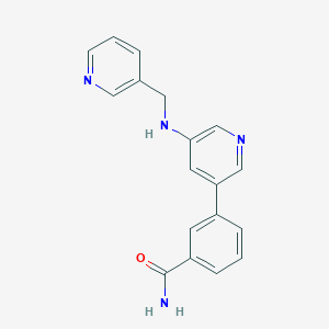 molecular formula C18H16N4O B12550199 3-(5-{[(Pyridin-3-yl)methyl]amino}pyridin-3-yl)benzamide CAS No. 821784-34-3