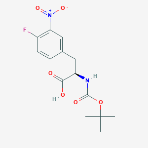 molecular formula C14H17FN2O6 B12550211 D-Phenylalanine, N-[(1,1-dimethylethoxy)carbonyl]-4-fluoro-3-nitro- CAS No. 173775-54-7