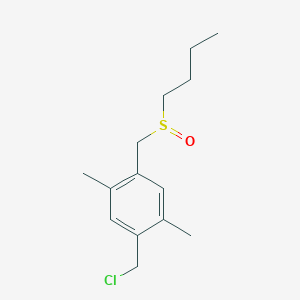 molecular formula C14H21ClOS B12550322 Benzene, 1-[(butylsulfinyl)methyl]-4-(chloromethyl)-2,5-dimethyl- CAS No. 177752-92-0