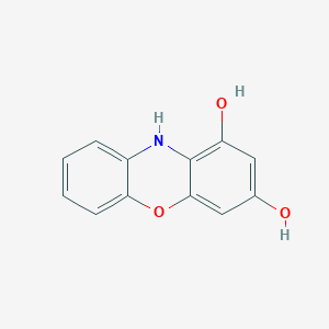 molecular formula C12H9NO3 B12550336 10H-Phenoxazine-1,3-diol CAS No. 147411-96-9
