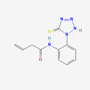 molecular formula C11H11N5OS B12550412 N-[2-(5-Sulfanylidene-2,5-dihydro-1H-tetrazol-1-yl)phenyl]but-3-enamide CAS No. 143151-93-3