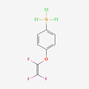 molecular formula C8H4Cl3F3OSi B12550503 Trichloro{4-[(trifluoroethenyl)oxy]phenyl}silane CAS No. 865485-87-6