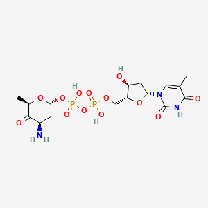 molecular formula C16H25N3O13P2 B1255053 dTDP-3-amino-2,3,6-trideoxy-D-threo-hexopyranos-4-ulose 