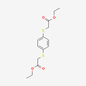 molecular formula C14H18O4S2 B12550578 Ethyl 2-[4-(2-ethoxy-2-oxoethyl)sulfanylphenyl]sulfanylacetate CAS No. 143526-80-1