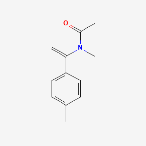 molecular formula C12H15NO B12550599 N-Methyl-N-[1-(4-methylphenyl)vinyl]acetamide 