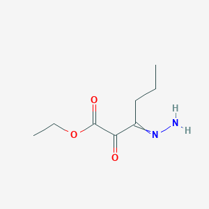 molecular formula C8H14N2O3 B12550644 Ethyl 3-hydrazinylidene-2-oxohexanoate CAS No. 143209-18-1