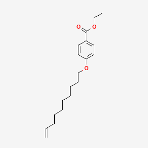 molecular formula C19H28O3 B12550676 Ethyl 4-[(dec-9-en-1-yl)oxy]benzoate CAS No. 142580-79-8