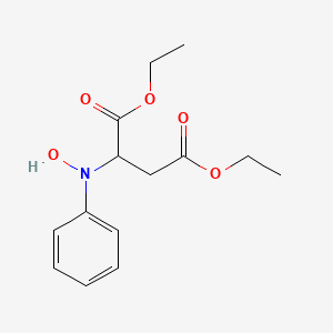 molecular formula C14H19NO5 B12550699 DL-Aspartic acid, N-hydroxy-N-phenyl-, diethyl ester CAS No. 146328-29-2