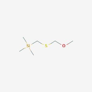 molecular formula C6H16OSSi B12550745 Silane, [[(methoxymethyl)thio]methyl]trimethyl- CAS No. 142837-37-4
