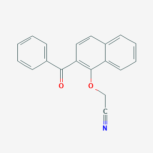 molecular formula C19H13NO2 B12550746 Acetonitrile, [(2-benzoyl-1-naphthalenyl)oxy]- CAS No. 833485-61-3