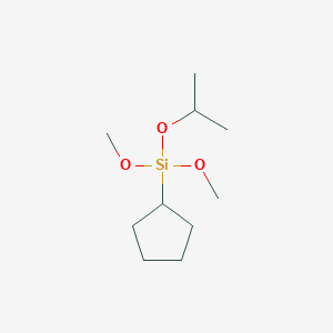molecular formula C10H22O3Si B12550748 Silane, cyclopentyldimethoxy(1-methylethoxy)- CAS No. 143487-48-3