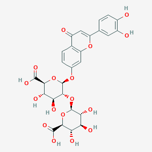 molecular formula C27H26O17 B1255075 luteolin 7-O-[(beta-D-glucosyluronic acid)-(1->2)-(beta-D-glucosiduronic acid)] 