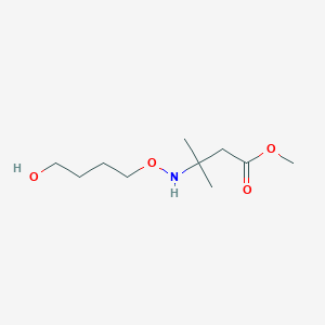 molecular formula C10H21NO4 B12550779 Butanoic acid, 3-[(4-hydroxybutoxy)amino]-3-methyl-, methyl ester CAS No. 184577-30-8