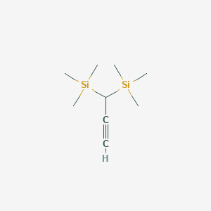 molecular formula C9H20Si2 B12550842 Silane, 2-propynylidenebis[trimethyl- CAS No. 177343-11-2