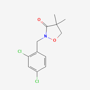 molecular formula C12H13Cl2NO2 B1255086 2-[(2,4-Dichlorophenyl)methyl]-4,4-dimethyl-1,2-oxazolidin-3-one CAS No. 81777-95-9