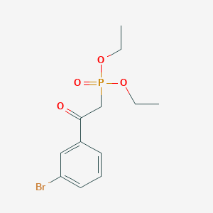 molecular formula C12H16BrO4P B12550878 Phosphonic acid, [2-(3-bromophenyl)-2-oxoethyl]-, diethyl ester CAS No. 155506-17-5